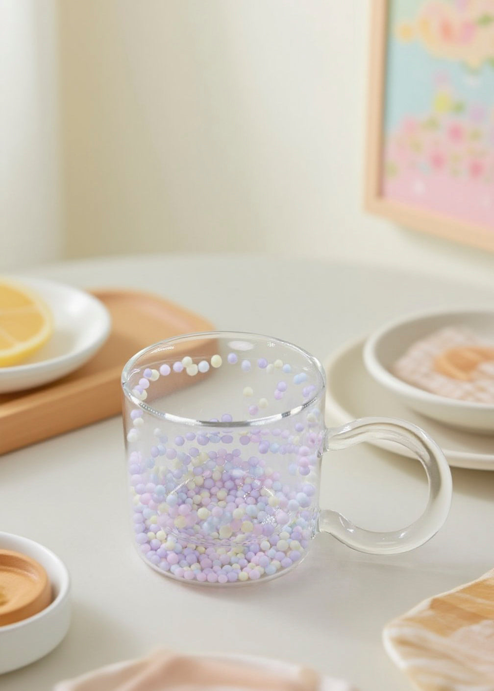 网红流动爱心啵啵杯双层少女玻璃杯