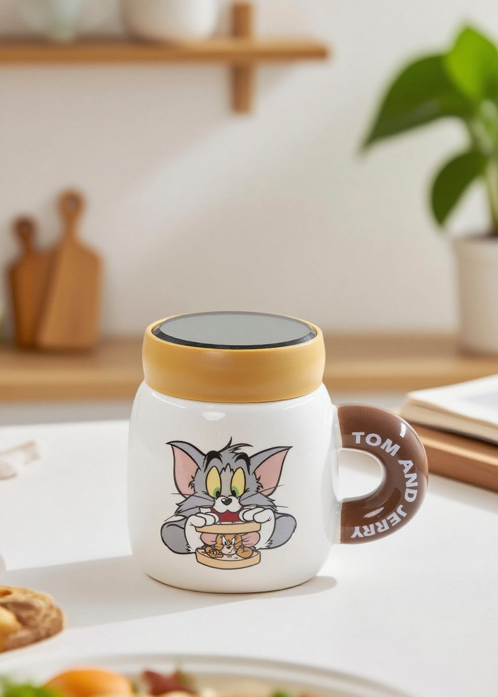 猫和老鼠带盖马克杯