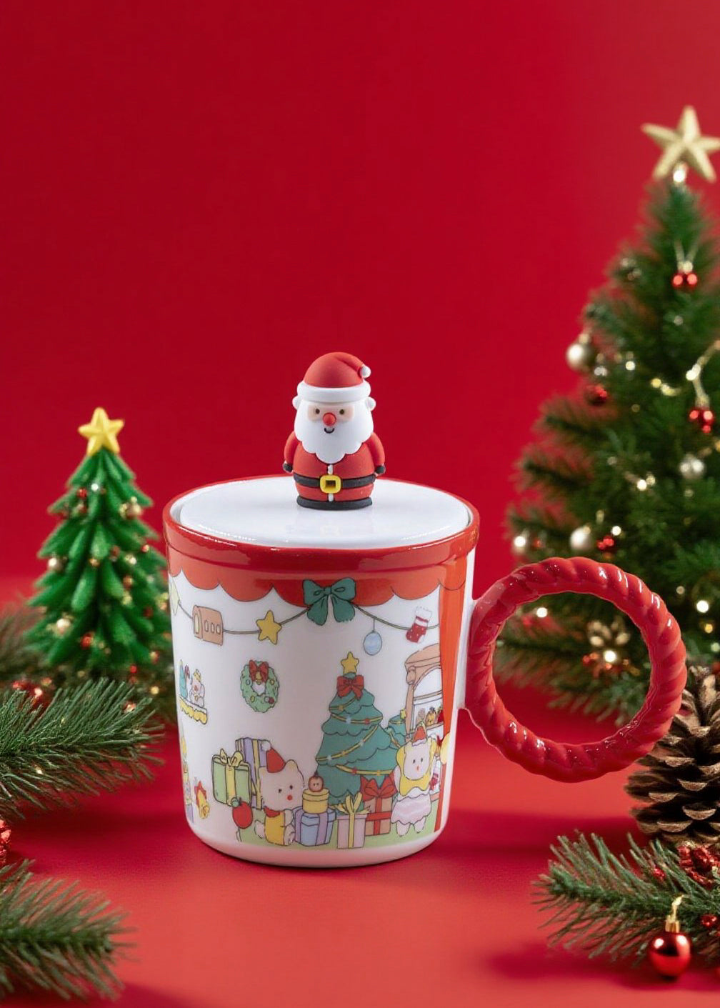 Santa Claus Mug with Lid